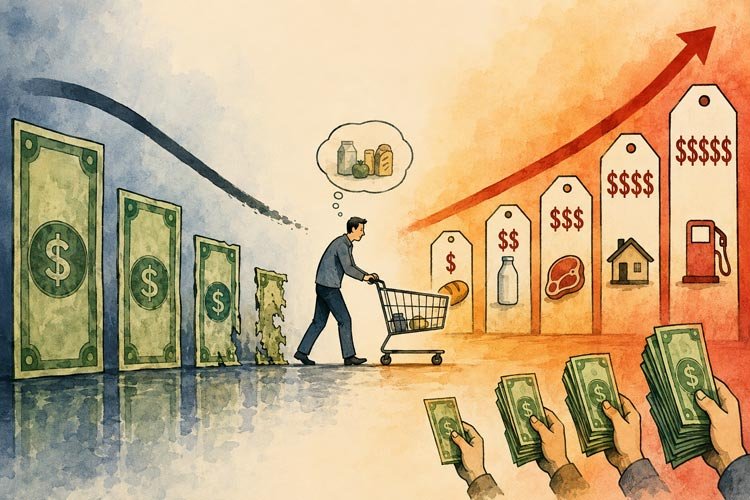 Inflación, devaluación del dinero y pérdida del poder adquisitivo